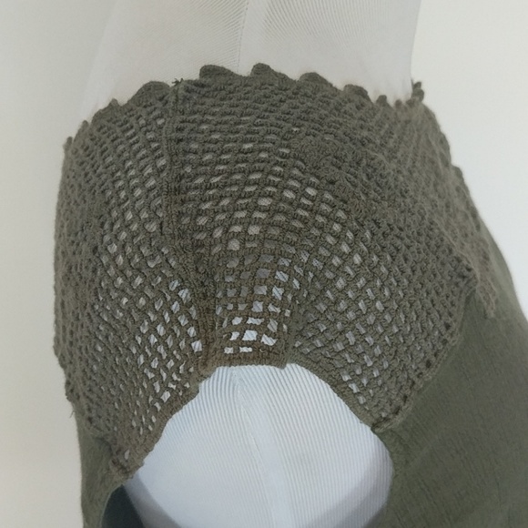 π3/$15 Chaps crochet textured blouse Large - Picture 5 of 8